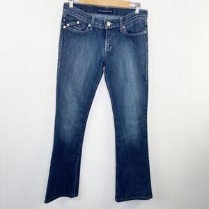 Rock & Republic Dark Wash Blue Denim Flare Leg Bootcut Jeans Women's Size 28